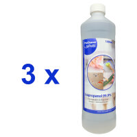 3x Isopropanol 99,9% Isopropylalkohol 2-Propanol, 1L Flasche