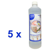 5x Isopropanol 99,9% Isopropylalkohol 2-Propanol, 1L Flasche