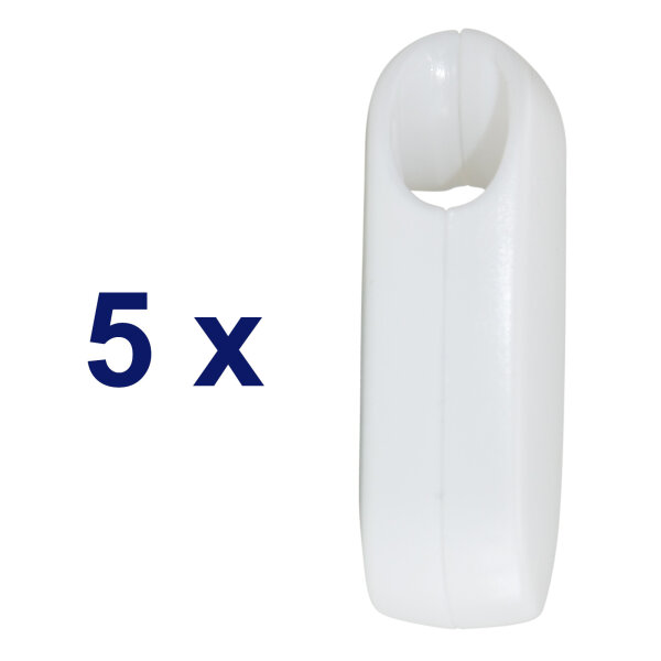 5x Kettengewicht Kettenbeschwerer weiß, 65g, für Rollokette Jalousiekette