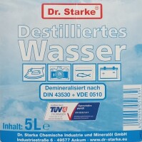 4x 5L Destilliertes Wasser / Aqua Dest, entmineralisiert, chemisch rein
