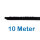 10m Selbstklebende Bürstendichtung Fußbreite 6,7 mm Höhe 25mm, Farbe: Schwarz