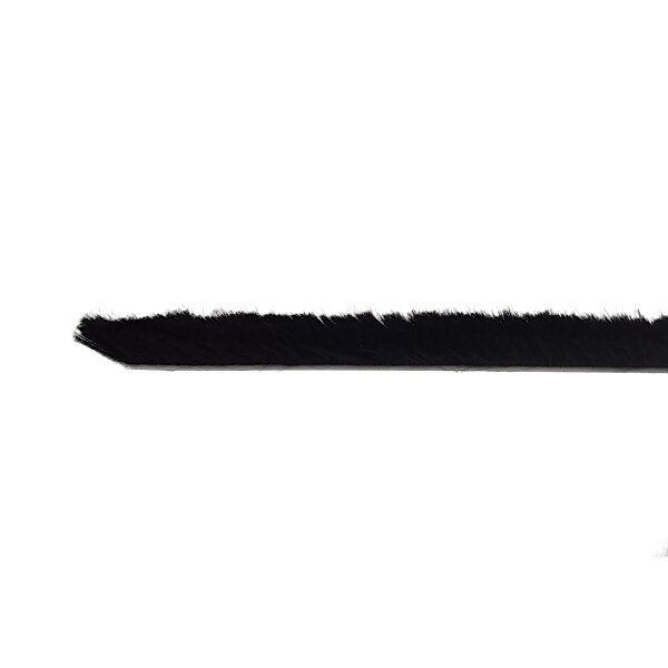 5m Selbstklebende Bürstendichtung Fußbreite 6,7 mm Höhe 25mm, Farbe: Schwarz