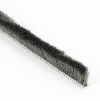10m Bürstendichtung Dichtungsbürste Türbürste Breite 6,9mm Höhe 12mm Farbe: Grau