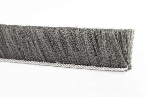 10m Bürstendichtung Dichtungsbürste Türbürste Breite 6,9mm Höhe 14mm Farbe: Grau