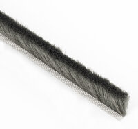 10m Bürstendichtung Dichtungsbürste Türbürste Breite 6,9mm Höhe 14mm Farbe: Grau