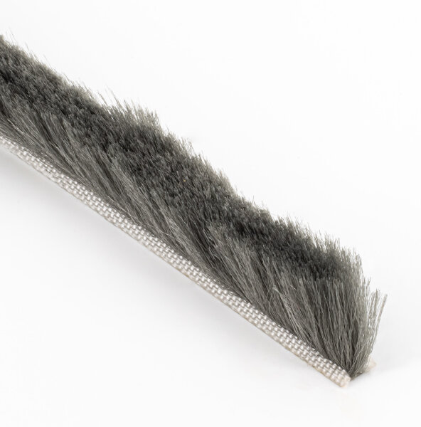 10m Bürstendichtung Dichtungsbürste Türbürste Breite 6,9mm Höhe 20mm Farbe: Grau