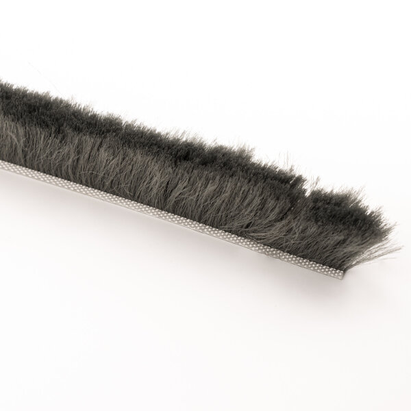 10m Bürstendichtung Dichtungsbürste Türbürste Breite 6,9mm Höhe 25mm Farbe: Grau