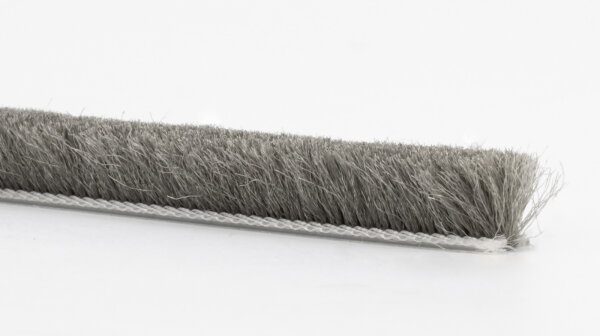 10m Bürstendichtung Dichtungsbürste Türbürste Breite 6,9mm Höhe 6mm Farbe: Grau