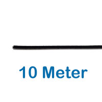 10m Selbstklebende Bürstendichtung Fußbreite 6,7 mm Höhe 3mm, Farbe: Schwarz
