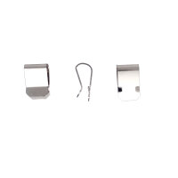 2,5m Edelstahlgewebe V2A , 60 cm breit, mit 24 Edelstahlklammern für Lichtschachtabdeckung