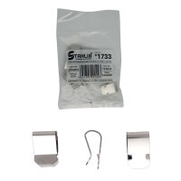 Edelstahlgewebe V2A , 60 cm breit, mit 12/24 Edelstahlklammern für Lichtschachtabdeckung 60 St.